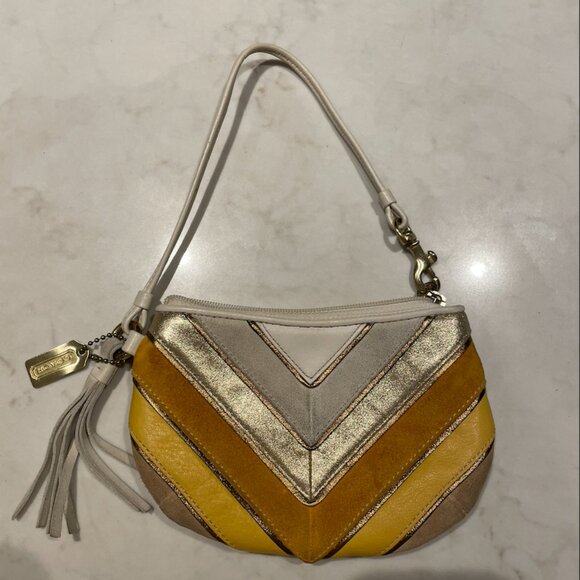 Coach Leather Suede Wristlet Wallet bag - Picture 5 of 10